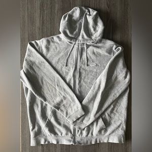 Grey Nike Zip Up Hoodie - XXL